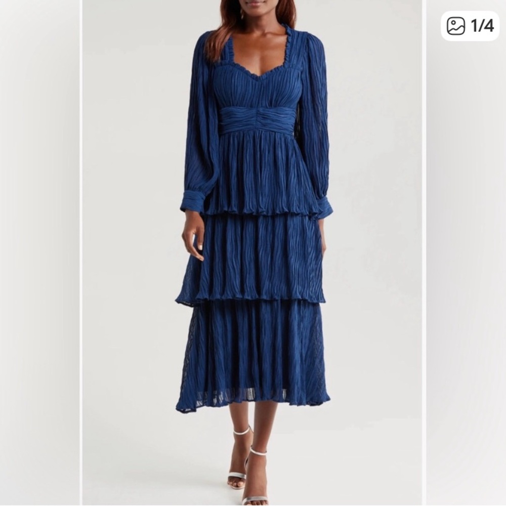 MILA MAE $139 RUFFLED MIDI DRESS